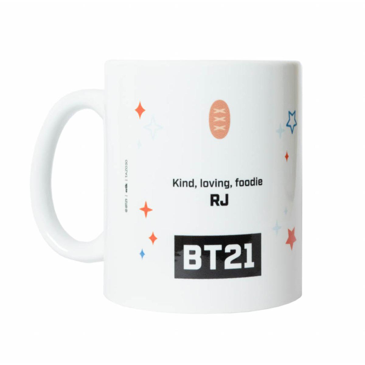 Caneca BT21 RJ - Branco/Laranja 2