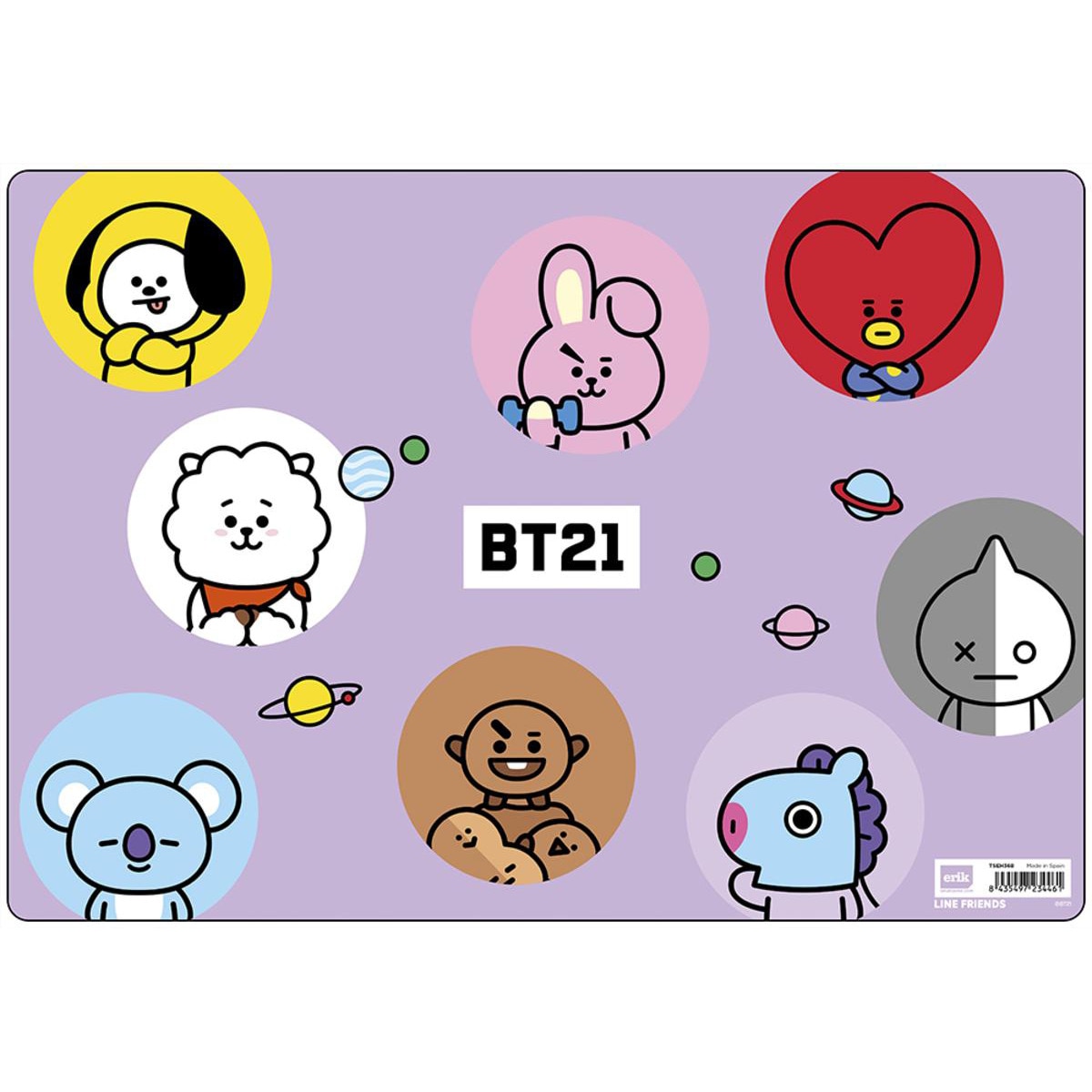 Imagem 0 de Base de Secretária Escolar BT21 - Roxo/Branco