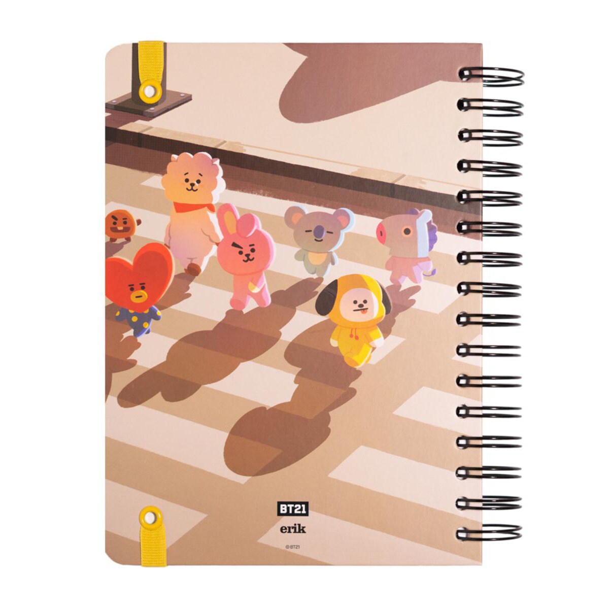 Caderno de Capa Forrada A5 BT21 - Azul/Verde 2
