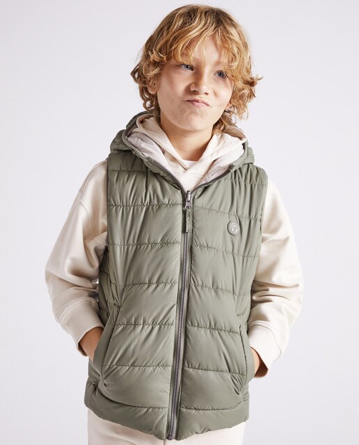 Veste sans manches fille r versible capuche Mode enfant El