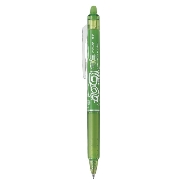 Bolígrafo borrable Retráctil Frixion Clicker Pilot verde lima.