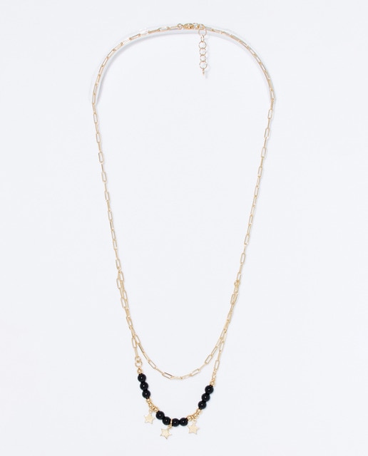 Gargantilla Estrella Onix Gold
