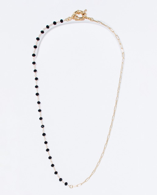 Gargantilla Cadena Swarovski Onix Gold