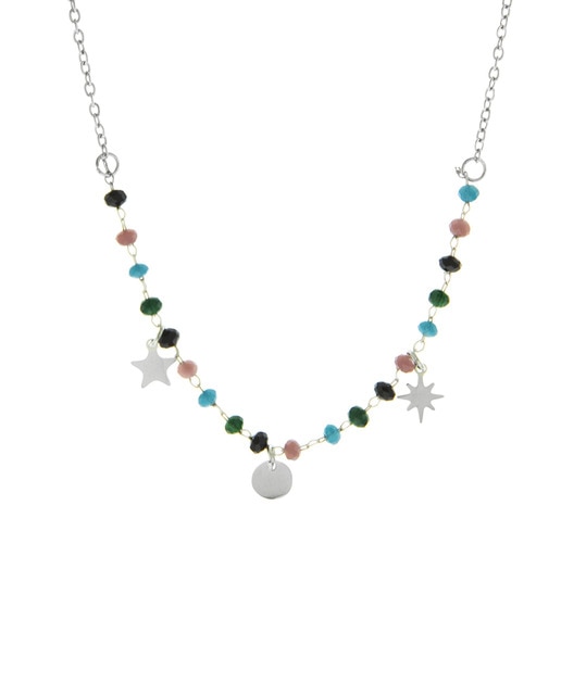 Gargantilla Charms Swarovski Colors Silver