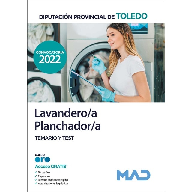 Lavandero/a-Planchador/a de la Diputación Provincial de Toledo. Temario y test (Tapa blanda)