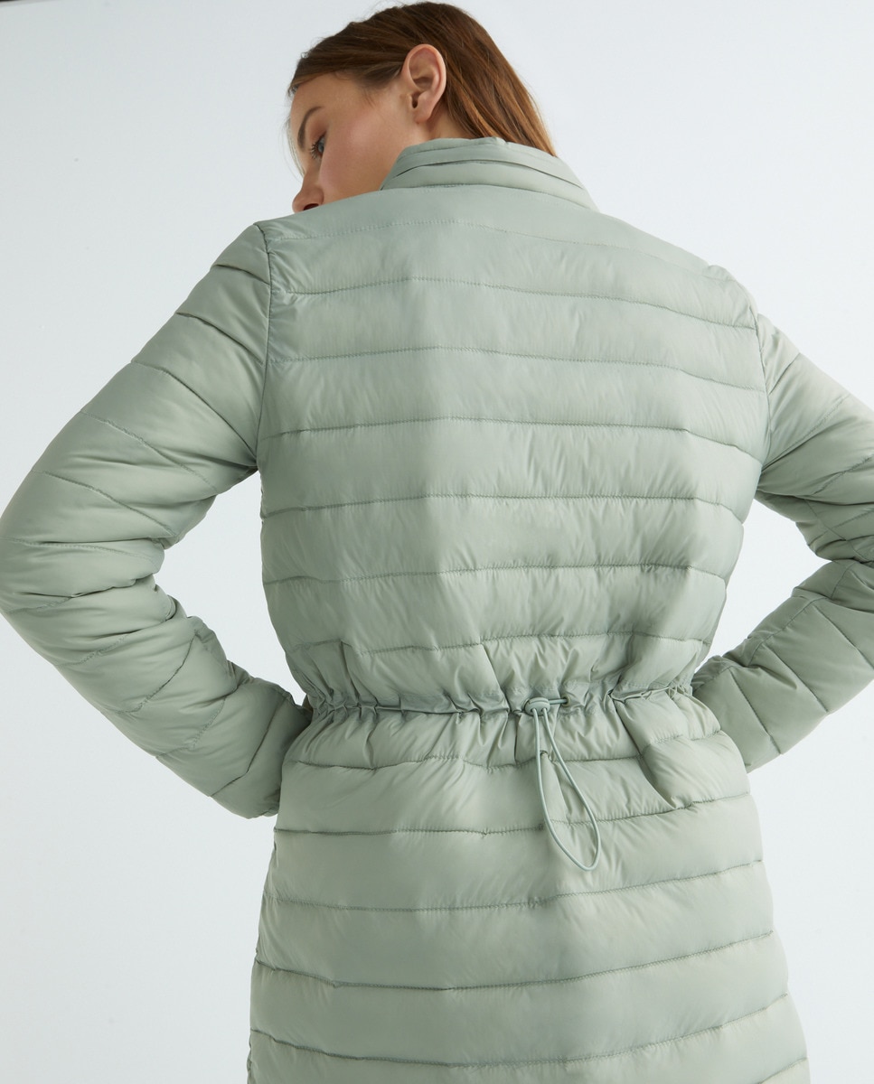 Parka mujer acolchada ligera Verde claro-3