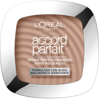 L'OREAL Paris polvos perfeccionadores Accord Parfait tono 5R Rose con ácido hialurónico hidratante