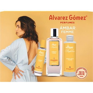 ALVAREZ GOMEZ Ambar estuche con eau de perfume femenino natural spray 150 ml + eau de perfume femenino natural spray 30 ml + body milk frasco 200 ml