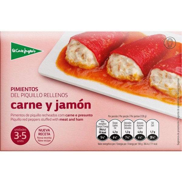 piquillo peppers with meat and ham stuffing case 260 g