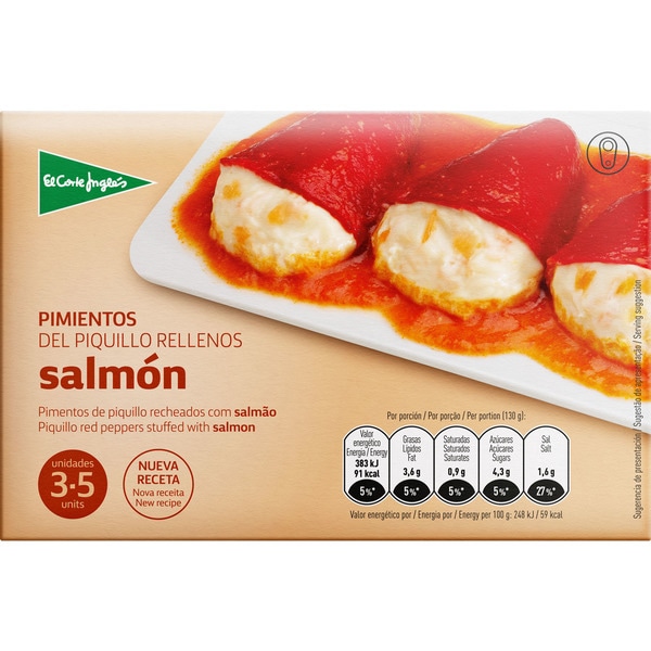 pimientos del piquillo rellenos de salmón estuche 260 g