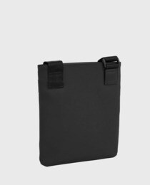 Sac à bandoulière en mélange de polyester recyclé noir