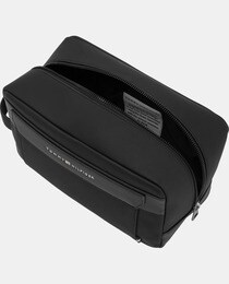 Trousse de toilette dans un mélange de polyester recyclé noire