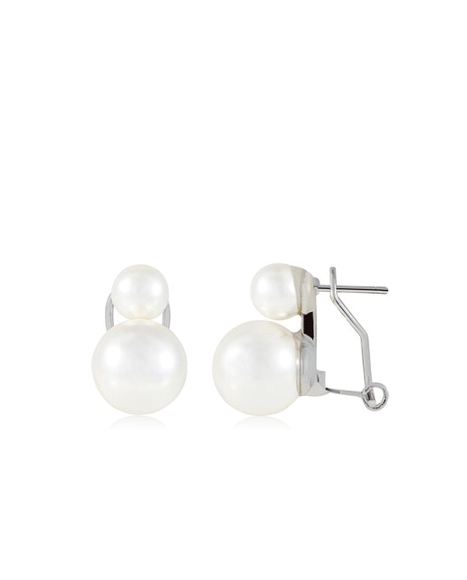 Pendientes Doble Perla Silver