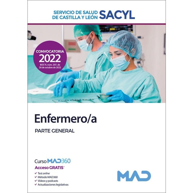 Enfermero/a del Servicio de Salud de Castilla y León (SACYL). Temario parte general (Tapa blanda)
