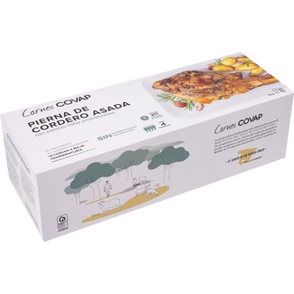 COVAP pierna de cordero asada con patatas baby aromatizadas 4 raciones envase 1,550 kg