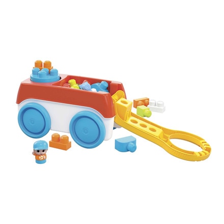 Remolque con bloques de construcción de colores para arrastrar  Bloks