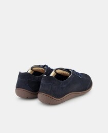 Men's low-top leather trainers with EVA sole and laces