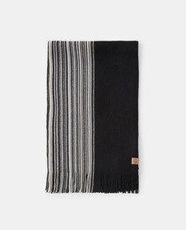 Striped knitted scarf