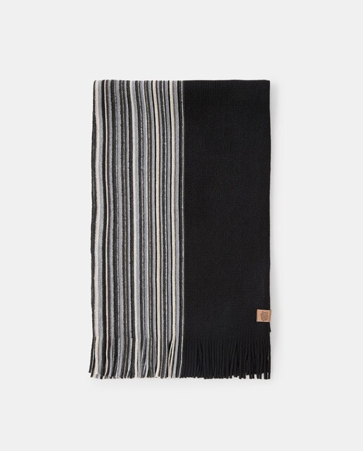 Striped knitted scarf