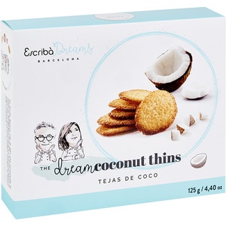 ESCRIBA DREAMS The dream coconut thins coconut biscuits case 125 g