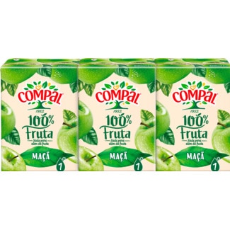 Compal Maçã 100% Fruta Pack 3 embalagem 200 ml cl