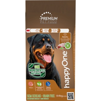 happyOne Alimento Seco para Cão Adulto Premium sabor Frango embalagem 4 kg