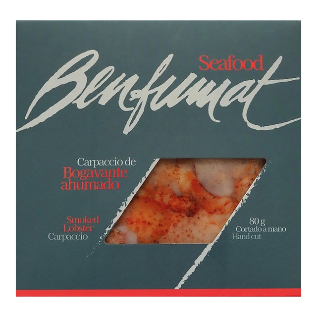 Carpaccio de bogavante ahumado Benfumat