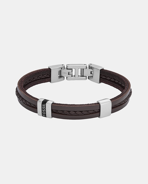 Fossil - Pulsera de hombre Leather Essentials JF04133040 de piel.