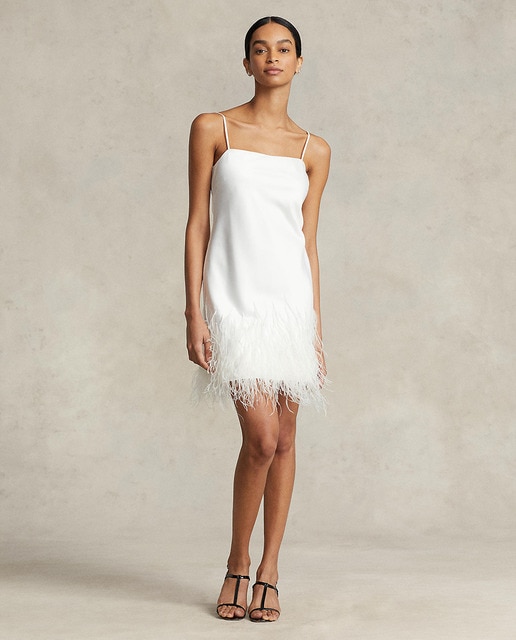 Vestido de cóctel satinado de tirantes