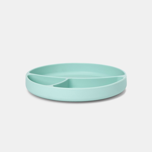 Cotton Juice Baby Home green silicone plate with suction cup