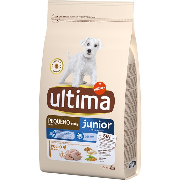 Mini Junior pienso para perros cahorros minis con pollo bolsa 1,5 kg