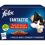 FFantastic Ausgewähltes Fleisch in Gelatine für Katzen 12 Tütchen 85 g