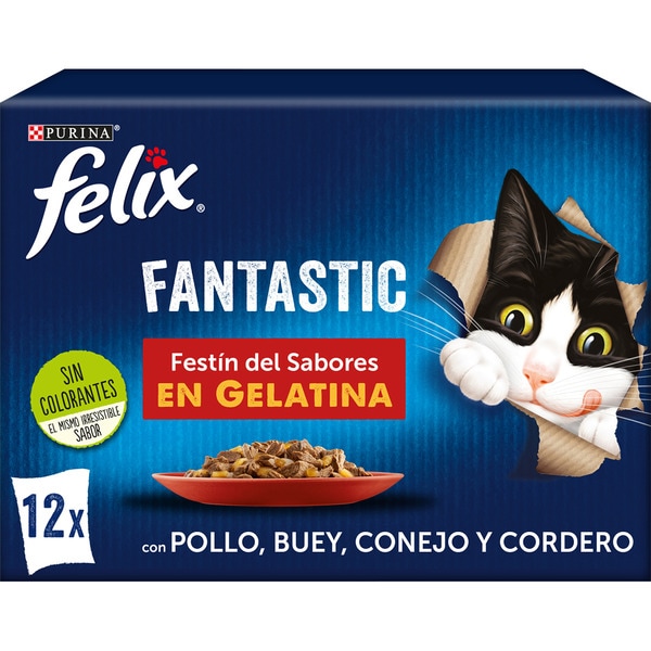 FFantastic Ausgewähltes Fleisch in Gelatine für Katzen 12 Tütchen 85 g