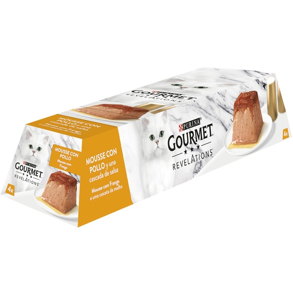 Revelations comida húmeda en mousse para gatos adultos con pollo 4 envases 57 g