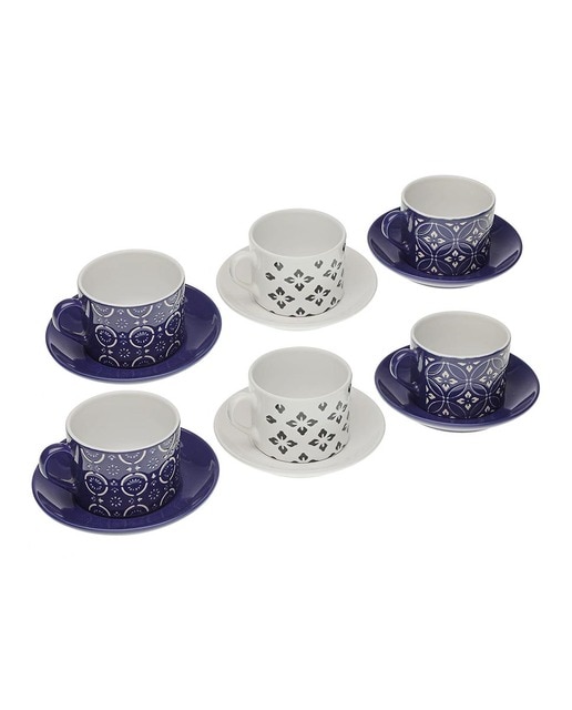 Set 6 tazas té c/plato regina