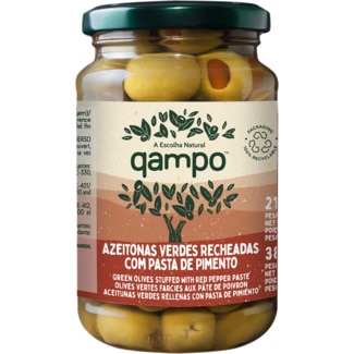Qampo Azeitonas Verdes Recheadas com Pasta de Pimento 210 g