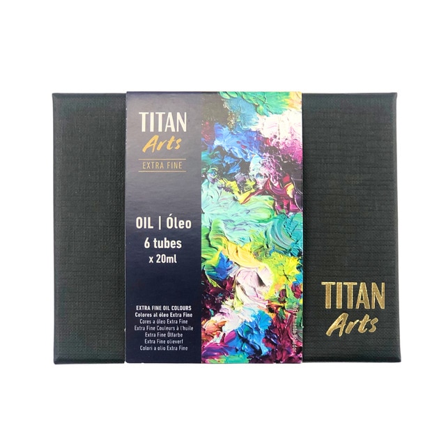 Set de 6 tubos óleo extrafino 20ml TITAN Arts colores primarios
