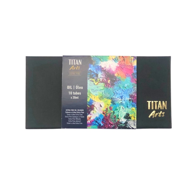 Set de 10 tubos óleo extrafino 20ml TITAN Arts multicolor.
