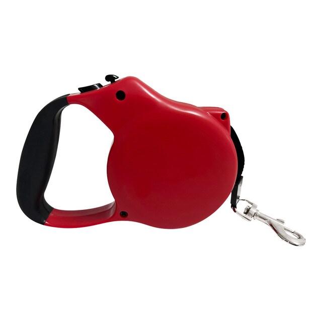 Fred & Rita – Correa extensible Fred & Rita para perros cuerda plana. Rojo Talla 5 m
