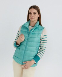 Veste chaude sans manches à col montant