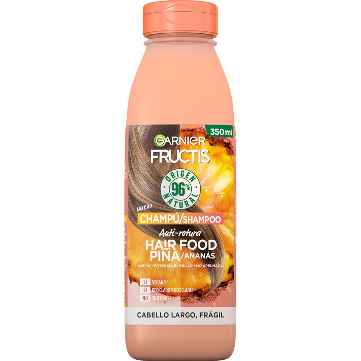 Garnier Fructis Hair Food Shampoo Anti-Breakage Mit Ananas, 350 Ml – Pflegend Gegen Haarbrüche