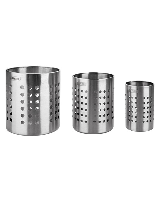 Portautensilios inox  10 x 12 cms.