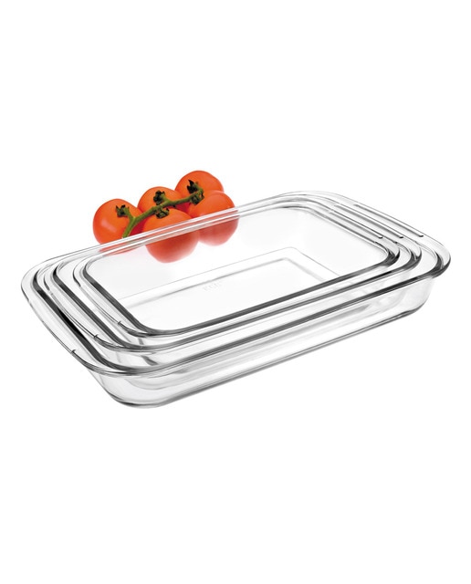 Set 3 fuente horno rectangular kristall