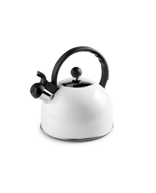 Cafetera silbante inox  blanca 2,50 lt