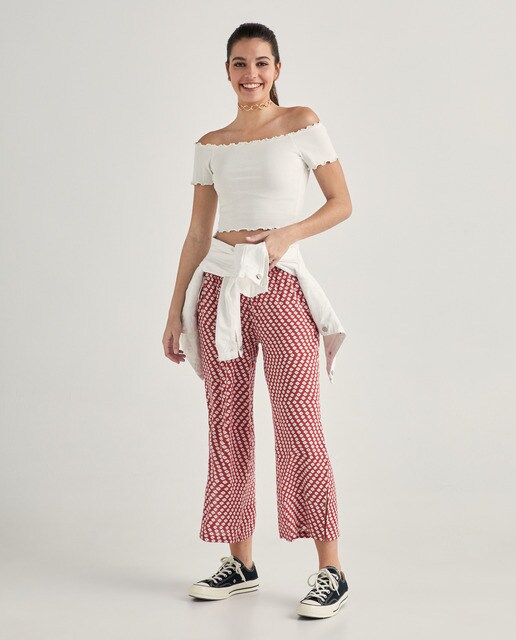 Women's elasticated capri trousers · Women's fashion · El Corte Inglés