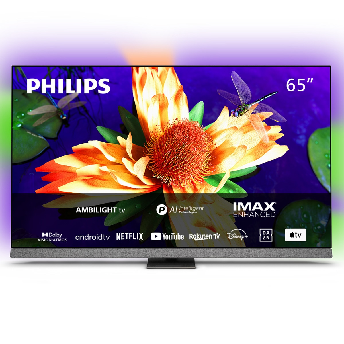 Philips - TV OLED 164 cm (65') Philips 65OLED907/12 UHD 4K, Android TV con inteligencia artificial, HDR10+, Dolby Vision & Dolby Atmos.