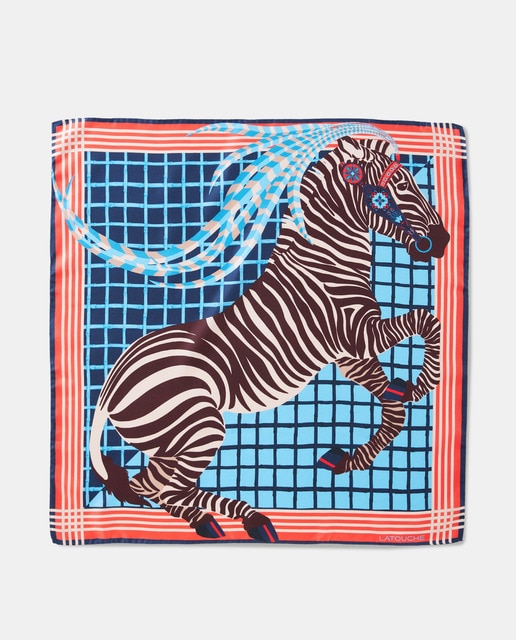 Pañuelo de seda estampado