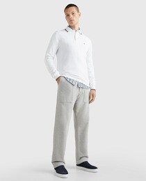 Polo homme slim fit à manches longues