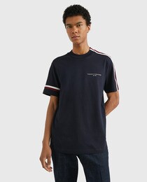 T-shirt homme bleu marine à manches courtes