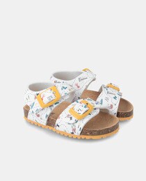 Baby boys' open-toe sandals with an embellished print and buckle fastening